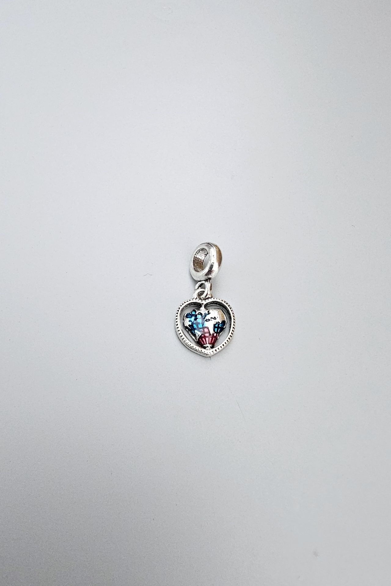 Çelik Silver Kalp Charm