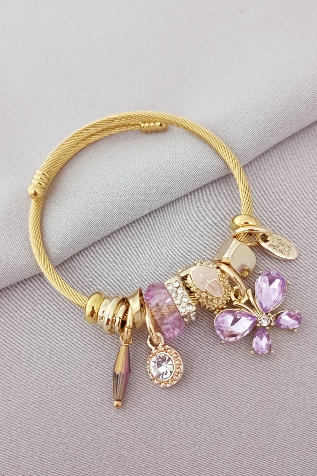 Çelik pandora bileklik gold