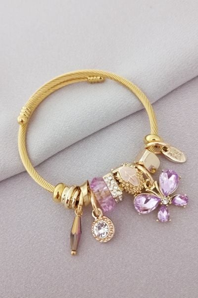 Çelik pandora bileklik gold