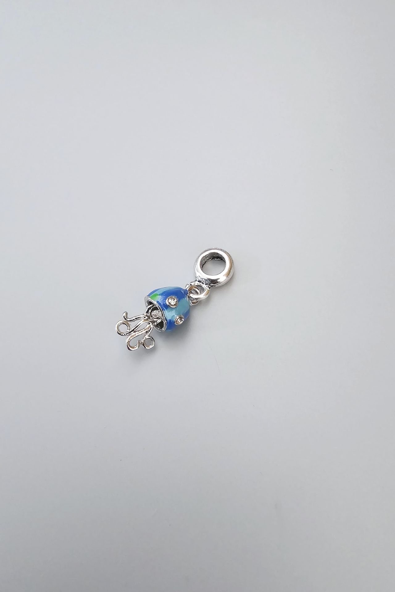 Çelik Ahtapot Desenli Charm