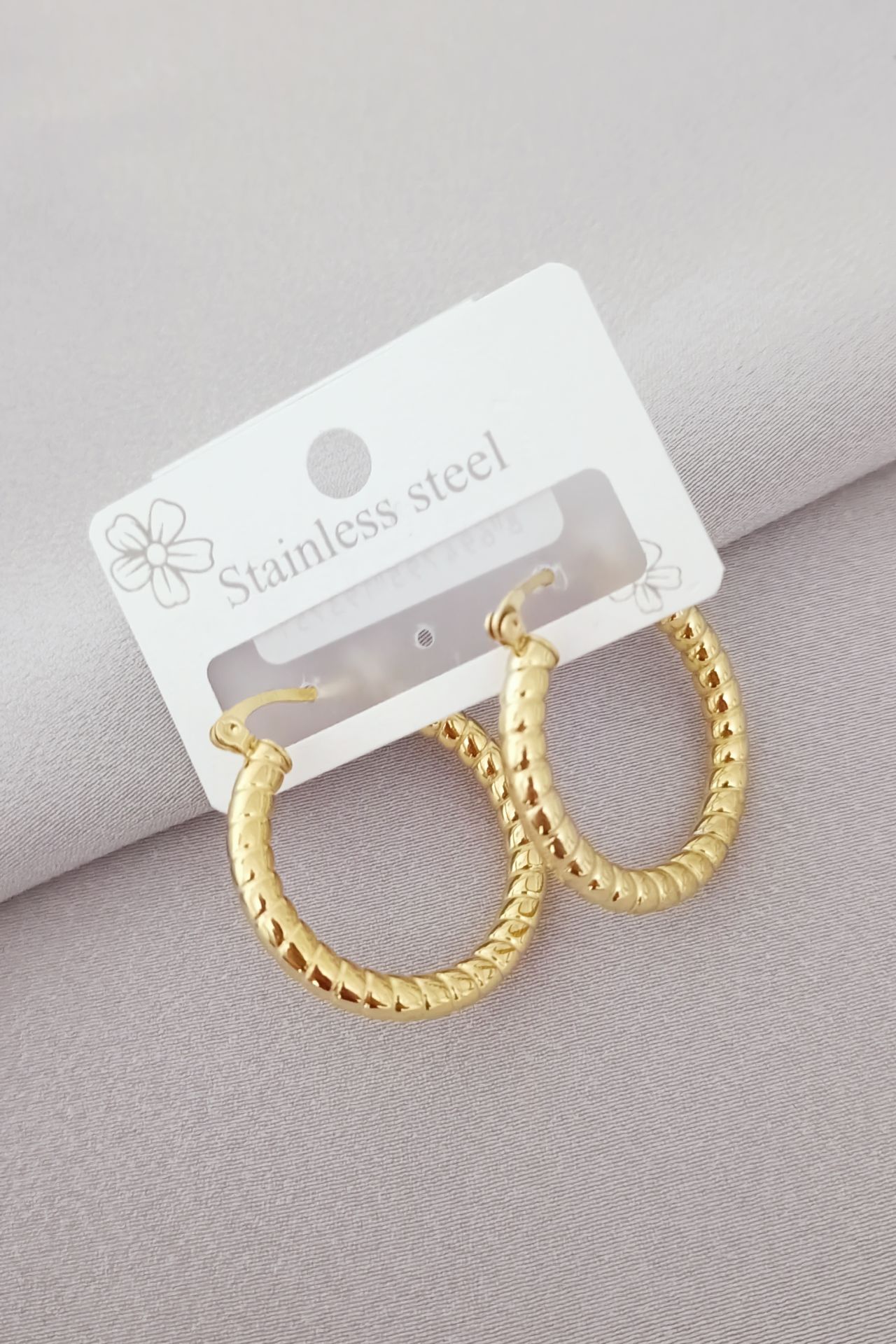 Çelik küpe gold