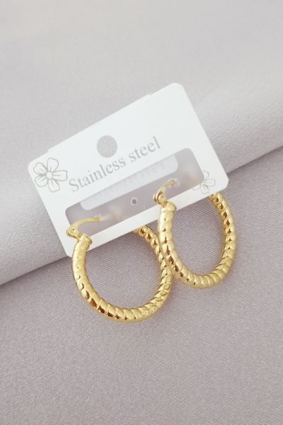 Çelik küpe gold
