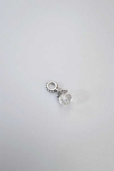 Çelik Kristal Taşlı Charm