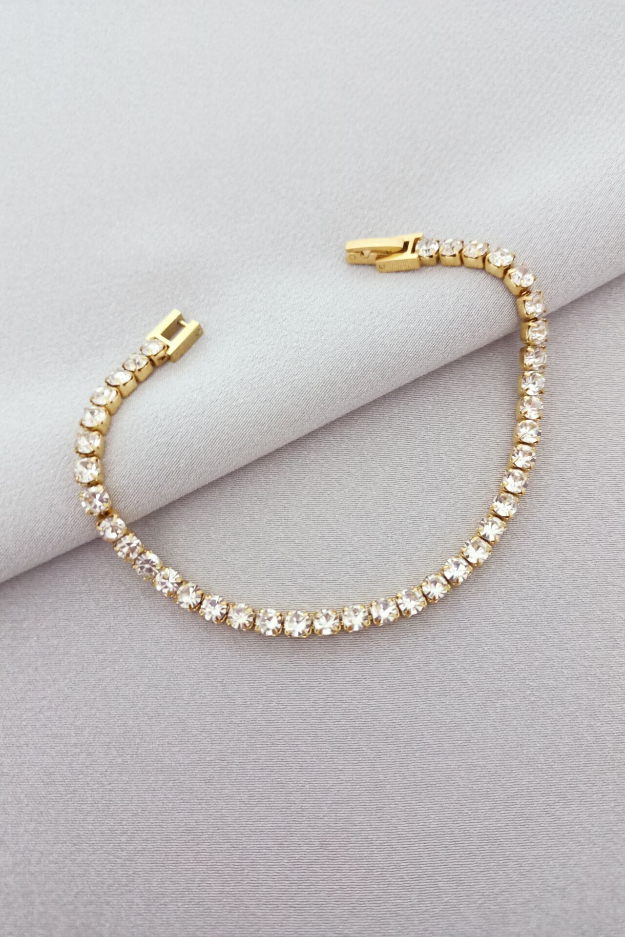 Su yolu çelik bileklik gold
