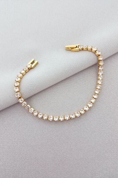 Su yolu çelik bileklik gold