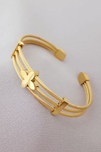 Çelik bileklik gold