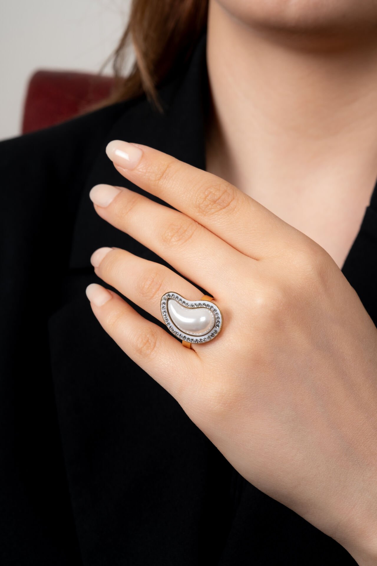 Paslanmaz Çelik İncili Yüzük