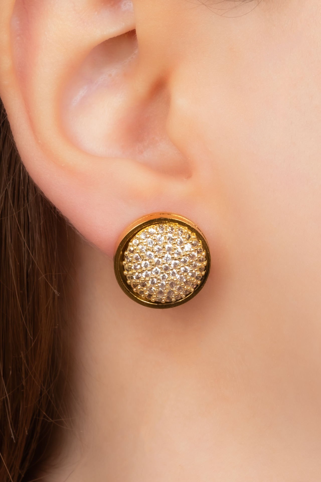 Paslanmaz Çelik Taşlı Küpe