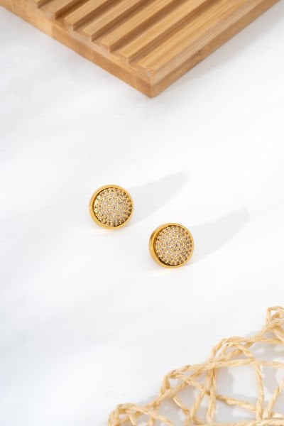 Paslanmaz Çelik Taşlı Küpe