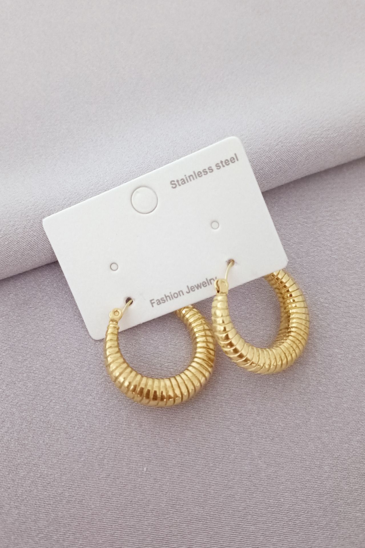 Çelik küpe gold