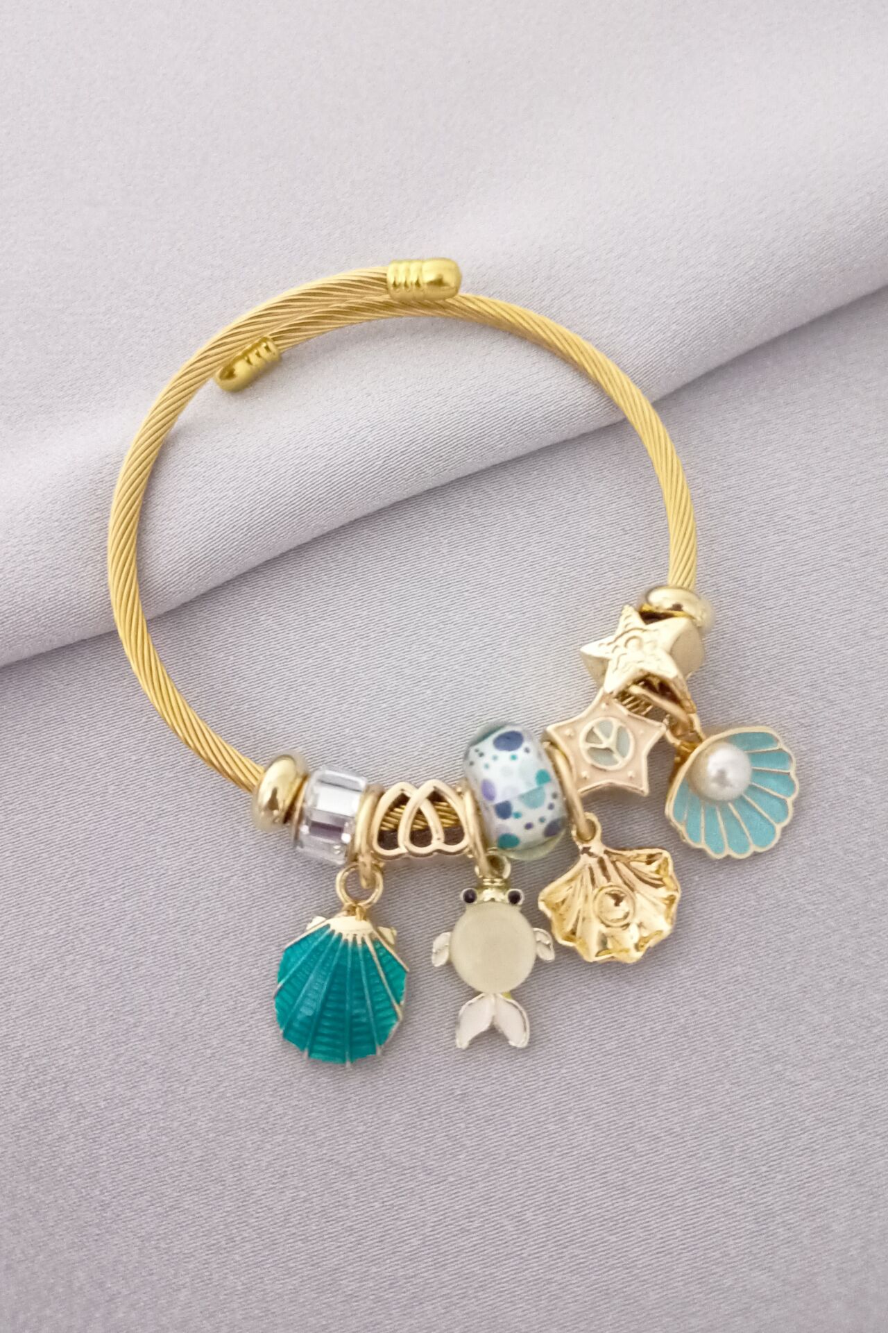 Çelik pandora bileklik gold