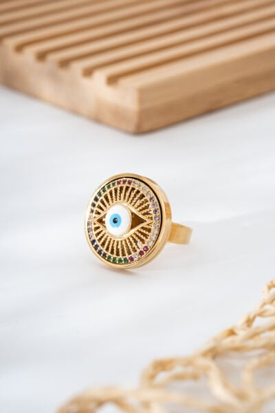 Nazarlı Ayarlanabilir Çelik Yüzük