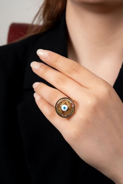 Nazarlı Ayarlanabilir Çelik Yüzük