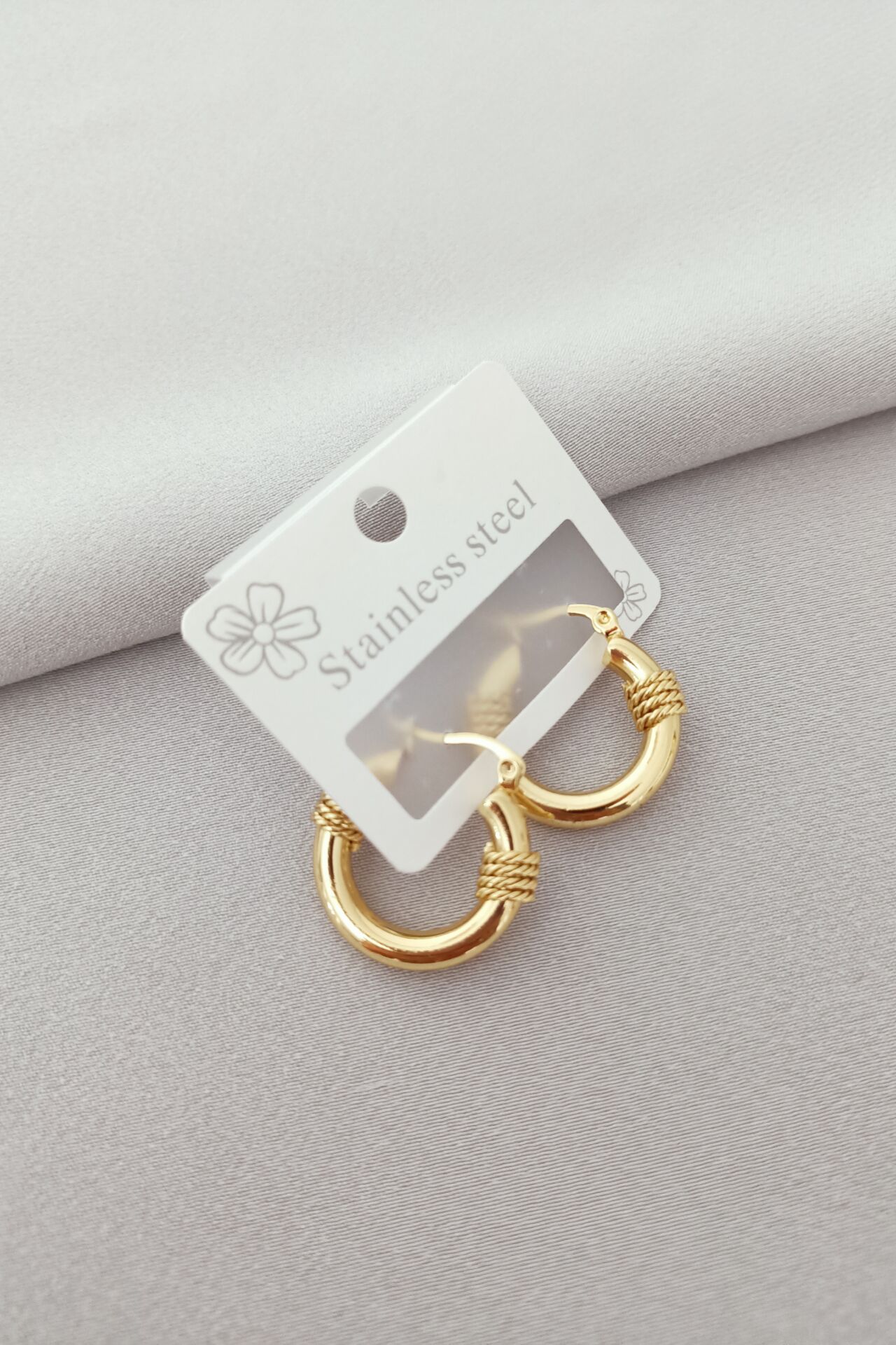 Çelik küpe gold