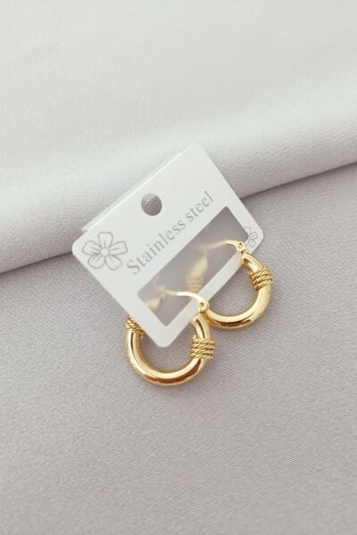 Çelik küpe gold