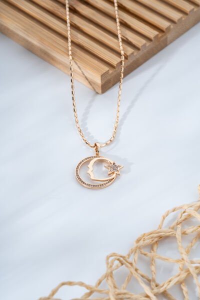 XUPİNG Atatürk Siluetli Ay Yıldız Xuping Kolye ucu (Zincir Dahil Değildir)