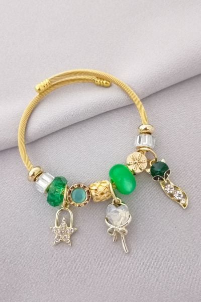 Çelik pandora bileklik gold